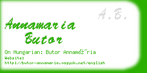 annamaria butor business card